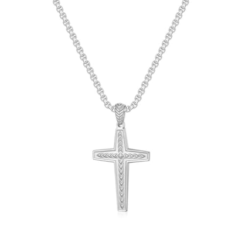 Collier croix en acier inoxydable à porter tous les jours pour affirmer son style