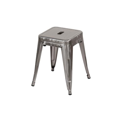 THINIA HOME Tabouret bas industriel empilable en acier 38 x 38 x 46 cm