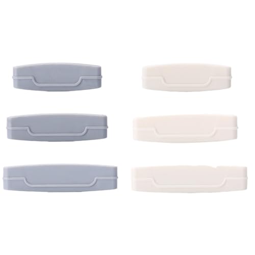 EIHI 6Pezzi Strizza tubetti per Spremere Tubetto Dentifricio Crema Maionese Acrilici Schiaccia Tubetti Anti Spreco Taglia S M L Tre misure Grigio e bianco