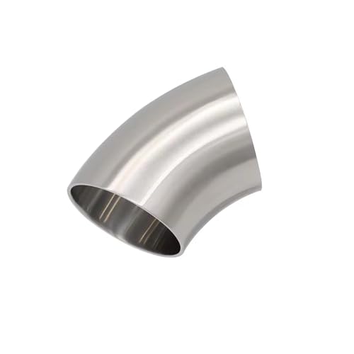 Codo de escape automotriz de 70mm y 45 grados para soldadura a tope 3