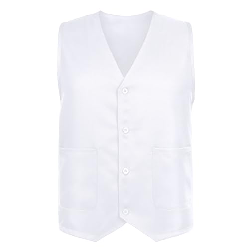 TopTie Unisex Work Vest Volunteer Activity Supermarket Uniform Button Up Vest2