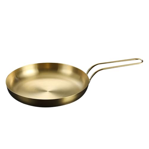Abaodam Plato Asa de Acero Inoxidable Dorado para Servir Bocadillos Bandeja Versátil para Postres y en Bodas o Celebraciones