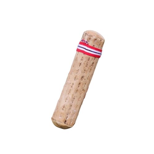 Natural Rain Stick 25cm Traditional Cactus Wood Musical Instrument Handcrafted Meditation and Sleep Aid Sound Maker Brown with Red Striped Band For Yoga Meditation Sound Healing