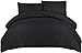 Utopia Bedding Housse de Couette 200x200 cm avec 2 Taies d'oreiller 50x75 cm (Noir) - Parure de Lit 200x200 cm - Ensembles de Housses de Couette en Microfibre brossée Douce
