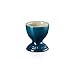 Le Creuset Huevera de cerámica de gres, 9 g, 5.3 x 5.3 x 5.9 cm , Azul Deep Teal