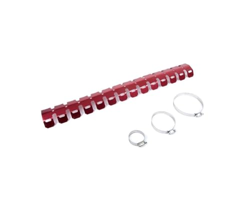 Protector de escape aluminio 2t rojo accesorio salvabufandas para moto de cross