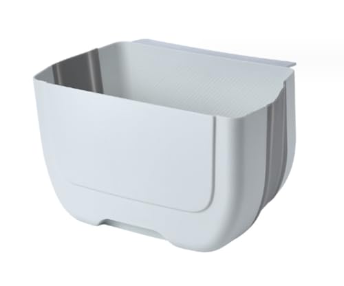 キッチンゴミ箱 折り畳みゴミ箱 おしゃれ 台所 コンパクト 省スペース ごみばこ 5L 折りたたみキッチンごみ箱 リビングルーム トイレ 浴室 車載用 高耐荷重 PP+TPE製 多機能 (ホワイト)