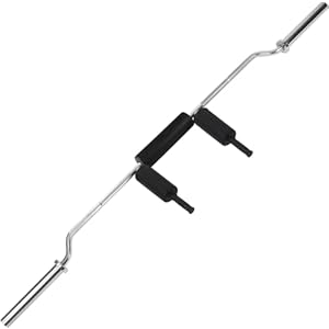 Safety Squat Bar Olympic Barbell with Comfortable Neck Pad,Extra Handle for Free Weights Strength Training, And Body