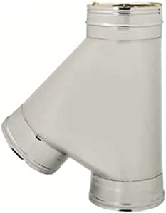 Braga raccordo 135° acciaio inox doppiaparete per canna fumaria coibentata (DIAMETRO 130/180)