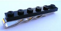 Black Lego Tie Pin Slide Unique Unusual Gift Idea