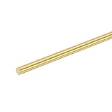 QUARKZMAN 1 Stück 1/4"(6.5mm) Durchmesser Messing Vollrundstab 14"(356mm) Länge H62 Messing Drehstab Rundmessingstab Für DIY Handwerk Industrie Bauwesen