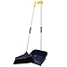 BESTonZON Broom and Dustpan Set for Home Long Handle Dust Pan and Broom for Indoor Outdoor Heavy Duty Broom Dustpan Set for Kitchen Lobby Office Upright Standing Dustpan Blue