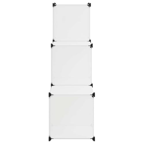 Organisateur de rangement cube blanc à 6 compartiments modulables