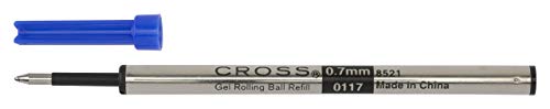 Recharge pour roller pointe moyenne bleu Cross cartouche encre lot 6