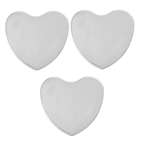 FRCOLOR 3pcs Valentine's Day Heart-Shaped Makeup Mirror and Handheld Palette for Foundation and Nail Art Mixing