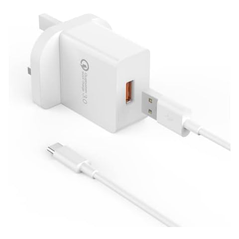 BENSN for Samsung Phone Charger for Galaxy A13 A53 5G A52S A33 A12 A9 S10 S9 S8 Note 10 Note 9 Fast Charge, UK Plug and 1.5M Type C Cable Cover