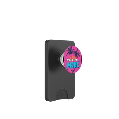 Divertido atuendo de vacaciones en colores retro PopSockets PopWallet para MagSafe