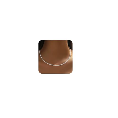 Meteorstarry 925 Silberkette Gilizter Silberkette Sterling Silber Ohne Anhänger Personalisiert Verstellbare Silberne Halskette Modeschmuck Geschenke Für Frauen Mädchen 45CM