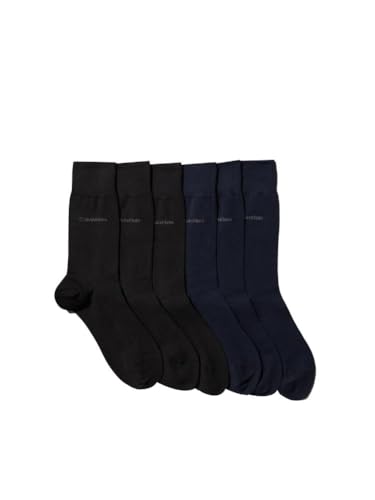 Calvin Klein Men's Calvin Klein 4 Pack Combed Flat Knit Black, Blue, Grey, Black, Black/Navy, One Size
