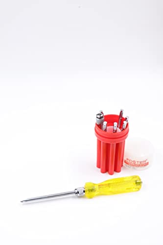 FOSTER FSDS - 09 Screwdriver Line Tester Combo Combination Screwdriver Set of 8 Blades with Tester, Flat Tip: 3.25, 4.5, 5 mm, Philips No. - 0, 1, 2, Pocker and Extension Rod (B0BM9VXDD6) Amazon Price History, Amazon Price Tracker