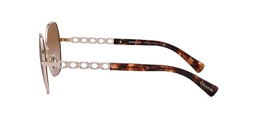 Coach HC7112 Sunglasses, Rose Gold/Brown Rose Gradient, 56 mm4