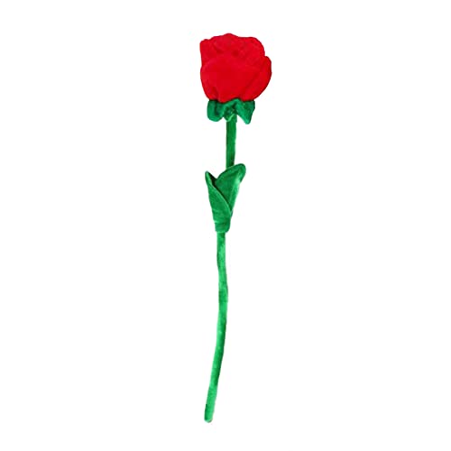 IHEHUA Ramo de terciopelo dorado compuesto de flores, rosas de dibujos animados, regalo del día de San Valentín, juguetes de peluche de flores artificiales para cementerio (rojo, A)
