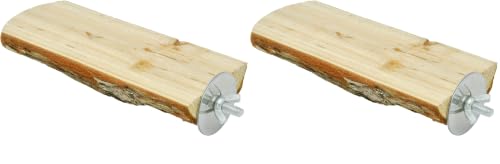 Image of Niteangel Parrot Cage Perch, Wooden Platform for Birds (2 Pack)