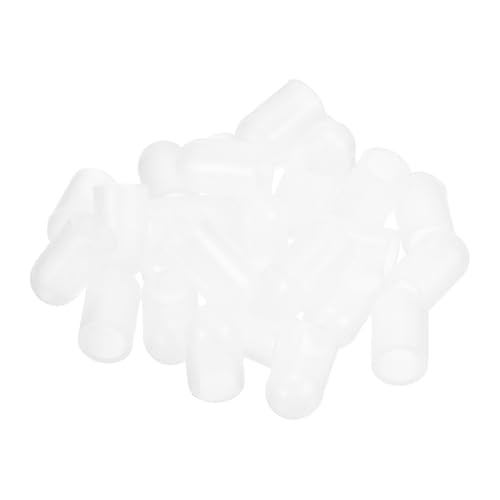 Image of uxcell 48Pcs Silicone End Caps, 8.5mm(11 /32 inch) ID 13mm(1 /2 inch) Height Round Rubber Elastic Screw Thread Protectors Soft Flexible Screw Bolt Covers Caps for Metal Tube Rod Bolt, Clear