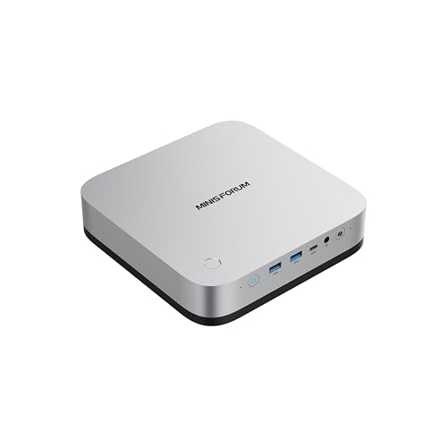 MINIS FORUM AI X1 Pro Mini PC, AMD Ryzen AI 9 HX 370 12-Core-Prozessor bis zu 5,1 GHz, AMD Radeon 890M, 96 GB DDR5 / 2 TB SSD, HDMI/DP/USB4 x 2, WiFi 7, BT5.4, USB 3.2 x 2, 2,5G RJ45 x 2