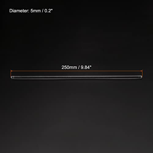 meccanixity 33 borosilicate glass stick 98434 length 5mm dia stir rod mixing tools with both ends round for lab kitchen science 3pcs
