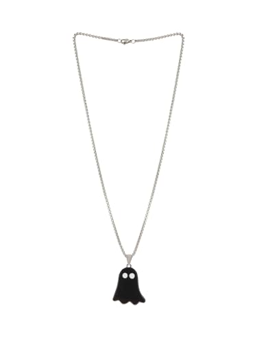 Image of Yellow Chimes Chain Pendant for Men Fashion Black Silver Pendants For Men |Shaped Pendant Necklace | Stainless Steel Chain for Men | Accessories for Men | Birthday Gift for Men & Boys