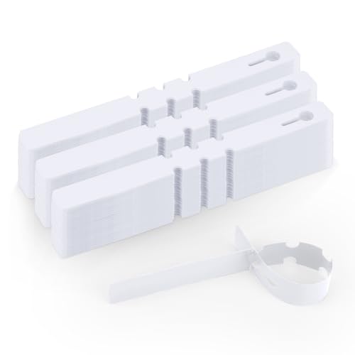 KINGLAKE 300 Pièces Étiquettes Plantes Arbres Fruitiers 2 x 21 cm, Suspendables Potager Jardin Extérieur Plastique-Blanc