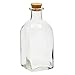Juvale 12-Pack Mini Glass Bottles with Cork Lids - 4 oz Clear Vintage Square - Wedding Decor & Party Favors - Potion Bottles with Cork & Mini Glass Jars with Lids