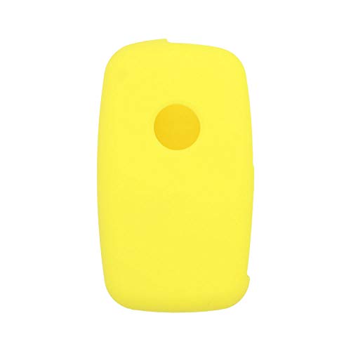 BROVACS Silicone Cover Protector Case Holder Skin Jacket Compatible with VOLKSWAGEN Multivan Sharan Caravelle Transporter Caddy SEAT Alhambra 4 Button Flip Remote Key Fob CV9808 Yellow - Image 2