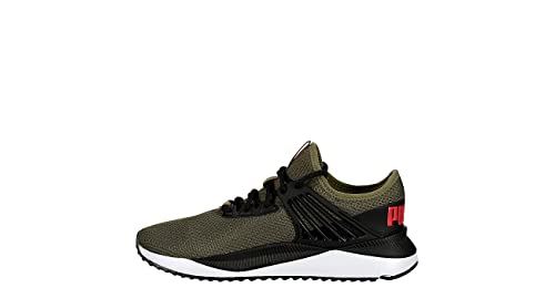 Image of Puma Men's Pacer Future Sneaker (Burnt Olive-puma Black-high Risk Red, 9)