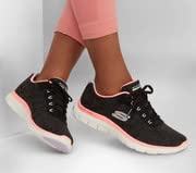 Skechers SKECHERS Flex Appeal 4.0 Black/Coral 9.5 B (M)