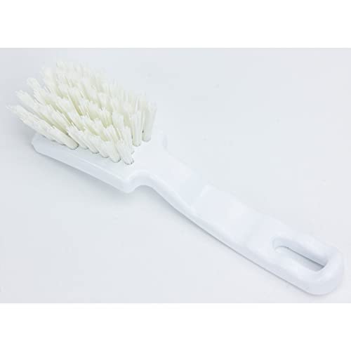 Image of SPARTA Plastic Scrub Brush, Detail Brush, Kitchen Brush with Hanging Hole for Cleaning, 7 Inches, White