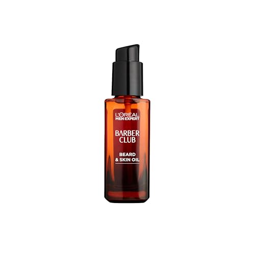 LOréal Paris Men Expert Conditioning Beard & Skin Oil 30ml Barber Club Oil With Cedarwood Essential Oil Tames Conditions and Softens Facial Hair