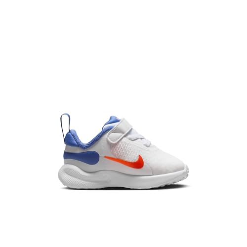 Nike Revolution 7 Baby/Toddler Shoes (FB7691-102, White/Astronomy Blue/Total Orange) Size 63