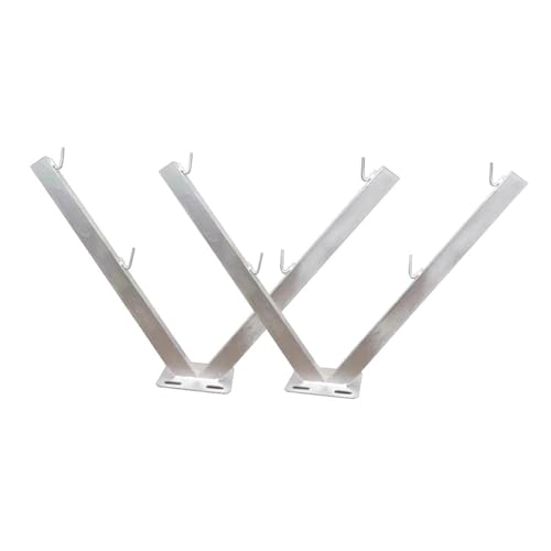 Rygcrud Razor Barbed Wire Bracket - Welding V-Bracket for Anti-Theft Barb Wire Extension, Roll Concertina Garden Fence Wire Fixing(Silver-a)