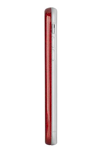 Lumee Duo Phone Case, Red Glitter | Front & Back Led Lighting, Variable Dimmer | Shock Absorption, Bumper Case, Selfie Phone Case | Iphone X/Iphone Xs #TOP2