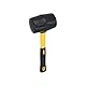 HARDY Universal 2K Gummihammer 2-Komponentenstiel mit rutschfester Beschichtung Arbeitskomfort Sicherheit Formgebung Präzise Volltonfarbe Schwarz 55 mm