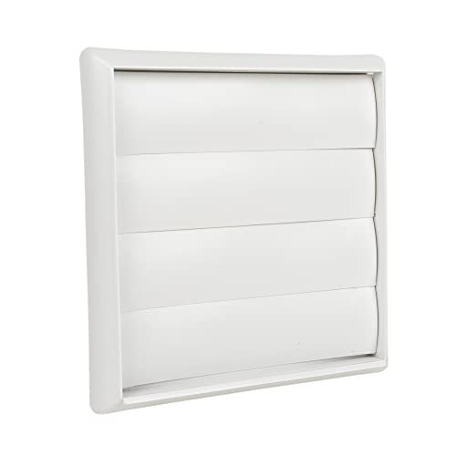 Cofan Rejilla de Ventilación con 4 Lamas Móviles | ABS Blanco | Diámetro de tubo 15 cm