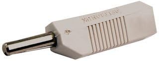 DELTRON EMCON 553-0600 BANANA PLUG, 10A, SCREW, WHITE (10 pieces)