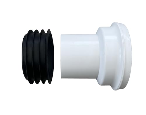 Straight WC Toilet Pan Connector 4'' (100mm/110mm) - Essential Toilet Seal, Rigid Waste Pipe Connector and Pan Connector, Ideal for Efficient Toilet Waste Management