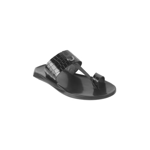 Image of Mochi Men Patent Leather Kolhapuri Ethnic Chappal
