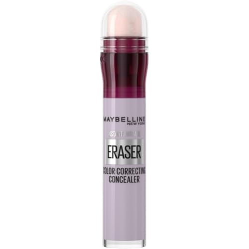 Maybelline New York Eraser Eye, Colour Correcting Concealer, Neutralizes Yellow Tones, for a Natural Soft-Focus Finish, Dermatologist Tested & Suitable for Sensitive Skin, (152, Purple)