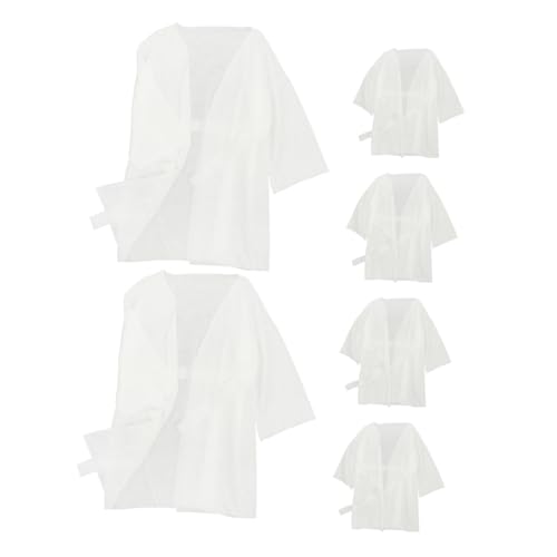 TOVINANNA 6 Piezas Bata Desechable para Sauna y Spa Falda de Baño Ligera y Portátil para Mujeres y Hombres Único para Relajación Baños Termales y Salones de
