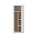 FORTE NET106 Schrank 70 180, Mehrzweckschrank Weiß, Staubsaugerschrank, Abstellraum, Drehtürenschrank, 2-türig mit Einlegeböden, 69 cm breit x 179 cm hoch x 35 cm tief