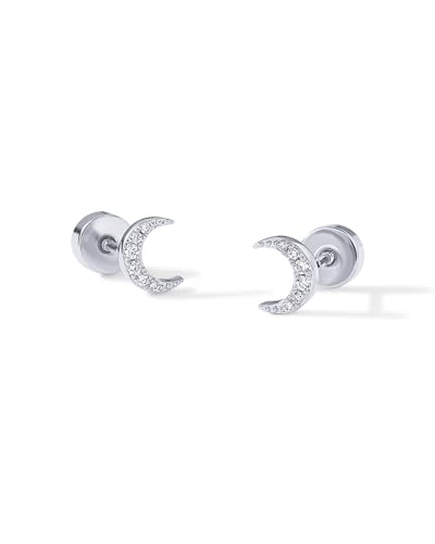 Image of PAVOI 14K Gold Plated Dainty Flat Back Earrings for Women, Piercing Studs